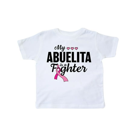 

Inktastic Breast Cancer Awareness My Abuelita is a Fighter Gift Toddler Boy or Toddler Girl T-Shirt