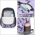 thumbnail image 4 of Boston Terrier Purple Pattern 17" School Backpacks for Teens,Waterproof Oxford Fabric,S-Shape Padded Straps for School,Travel,Hiking,Camping, 4 of 6