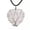 Crystal Quartz, variant on Natural Heart Shape Wrapped Metal Stone Healing Energy Pendant Necklace Gift -Tiger Eye