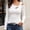 White, variant on SIYUDAN Tshirts Shirts for Women Cut Out Cold Shoulder Long Sleeve Fitted Asymmetrical Going Out T Shirts for Women Casual Summer Tee, Size XXXXL