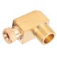 thumbnail image 1 of Oil Pipe Fitting Elbow Brass Rectangular Square Block Connector Adapter for Pipe ConnectionPL418, 1 of 5