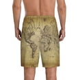thumbnail image 3 of Daiia Vintage World Map Mens Woven Stretch Pajama Short,Short Pajama Pants-Medium, 3 of 9