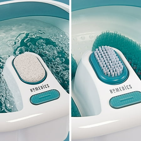 Homedics - Bubble Foot Spa with Heat Boost Power - White/Gray