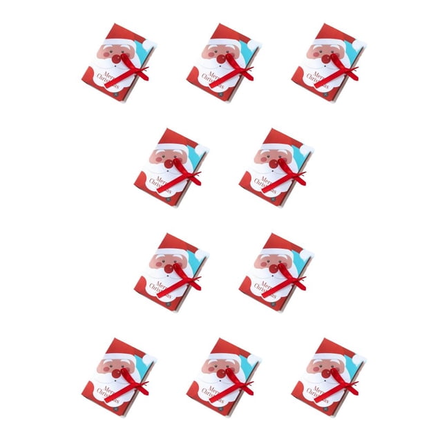 Monstrate Cajas de dulces de Navidad de 10 Uds., caja de galletas para manualidades DIY, adornos de Navidad para el hogar, contenedores de Kits de decoración para fiestas Tipo 2