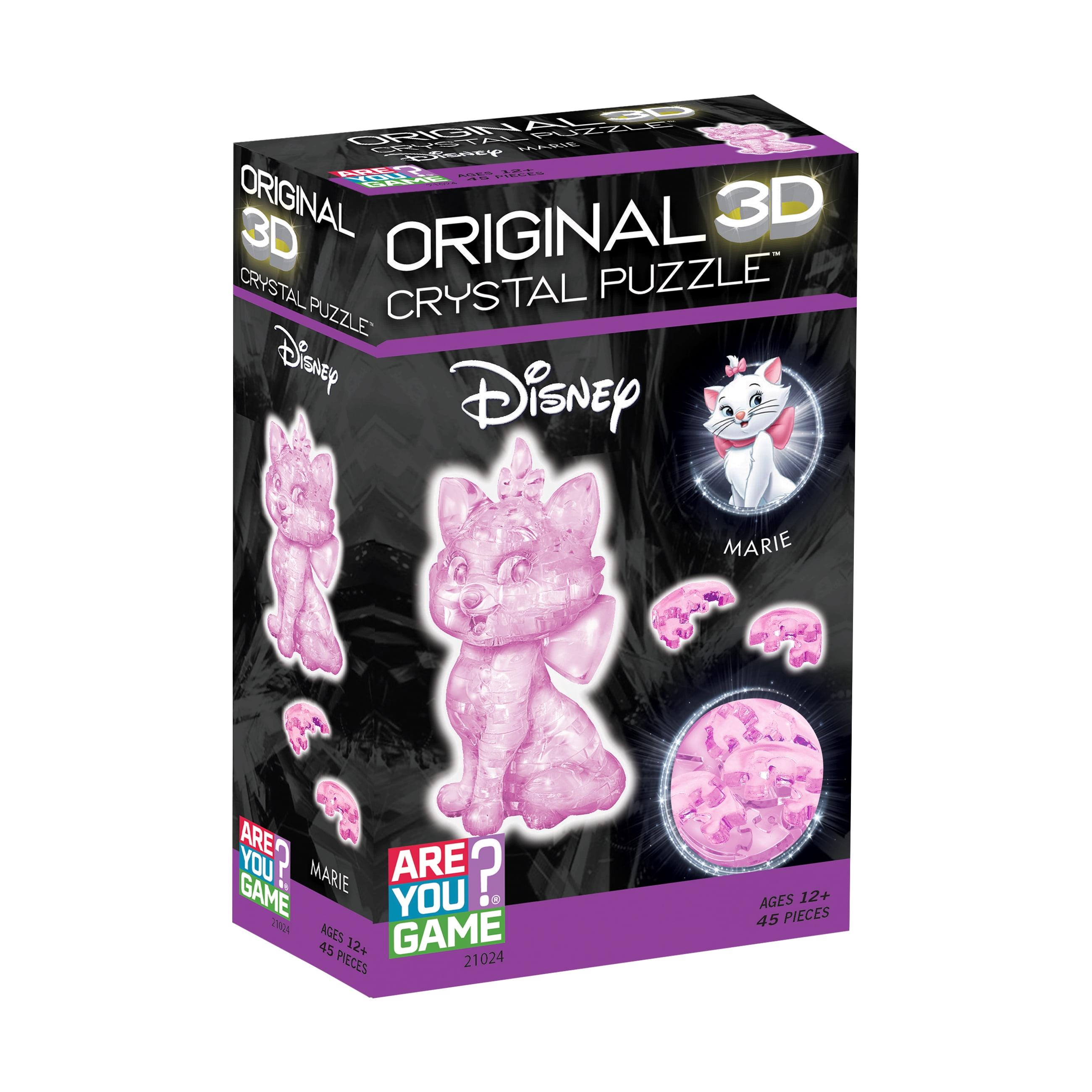 AreYouGame.com 45-Piece Disney Marie 3D Crystal Puzzle