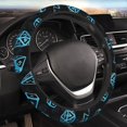 thumbnail image 1 of D20 Dice Set Pattern (Blue) Thickening Car Steering Wheel Cover 38cm Universal Suitable Elastic Steering Wheel Cover, 1 of 4