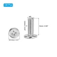 thumbnail image 2 of Uxcell Round Head Phillips Screws, 30 Pack M5-0.8 x 14mm 304 Stainless Steel 18-8 Full Thread, 2 of 7