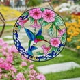 thumbnail image 4 of Stained Glass Window Hanging Hummingbird Window Suncatcher 6 Inch Glass Panel with Metal Chain and Hooks Sun Catchers Indoor Wall Art Home Decor Gift for Bird Lovers Women Mother's Day, 4 of 5