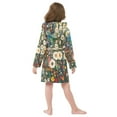 thumbnail image 7 of FORMRS Niños Bathrobe Unisex Hooded Robe Soft Plush Pajamas Sleepwear, Size 2-3T, Floral Garden, 7 of 7