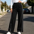 thumbnail image 5 of Lullu Girls Sweatpants Casual Athletic Straight Leg Jogger Pants Activewear, Black, Sizes 5-14, 5 of 6