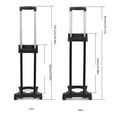 thumbnail image 3 of Folding Compact Lightweight Luggage Cart Hand Truck Speaker Suitcases Portable Travel Trolley with 2 Wheel Pulling Rod, 3 of 11