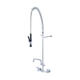thumbnail image 2 of Central Brass Double Handle Pre-Rinse Kitchen Faucet with Swivel Tube Spout, 2 of 2