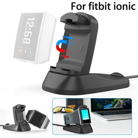 Charger Dock for Fitbit Ionic, USB Charging Stand Accessories Charging Dock Station Cradle Holder with Cable for Fitbit Ionic Smart (Best Usb Docking Station)