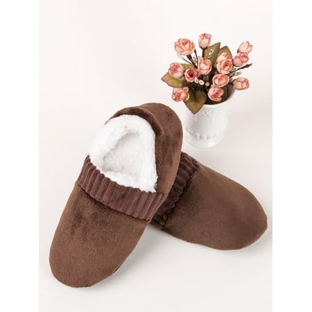 

Eloshman Men Booties Slipper Soft Plush Slippers Fluffy Warm Shoes Bedroom Cozy House Sock Shoe Comfort Socks Coffee 7-11