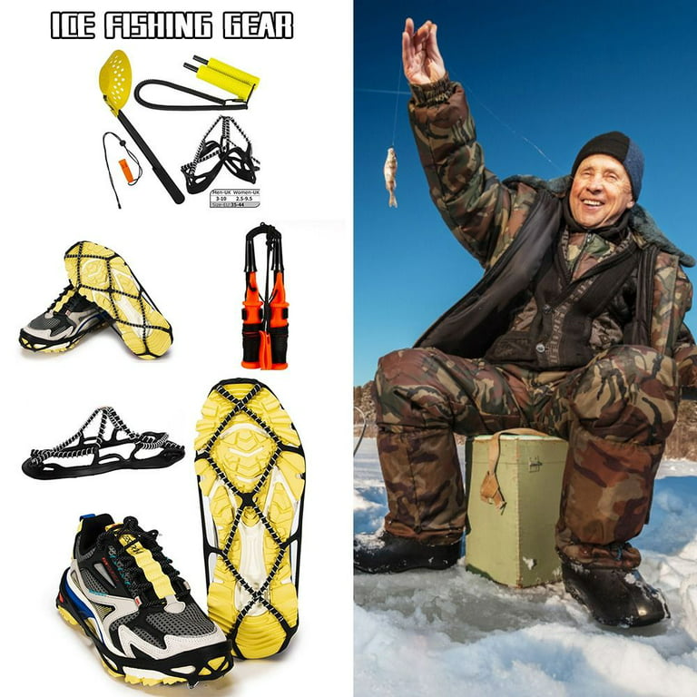 lifesaving whistle Survival outdoors spring crampon shoe cover Fishing  Tackle Retractable Ice Pick Ice fishing tool Ice Break Ice Pick C 