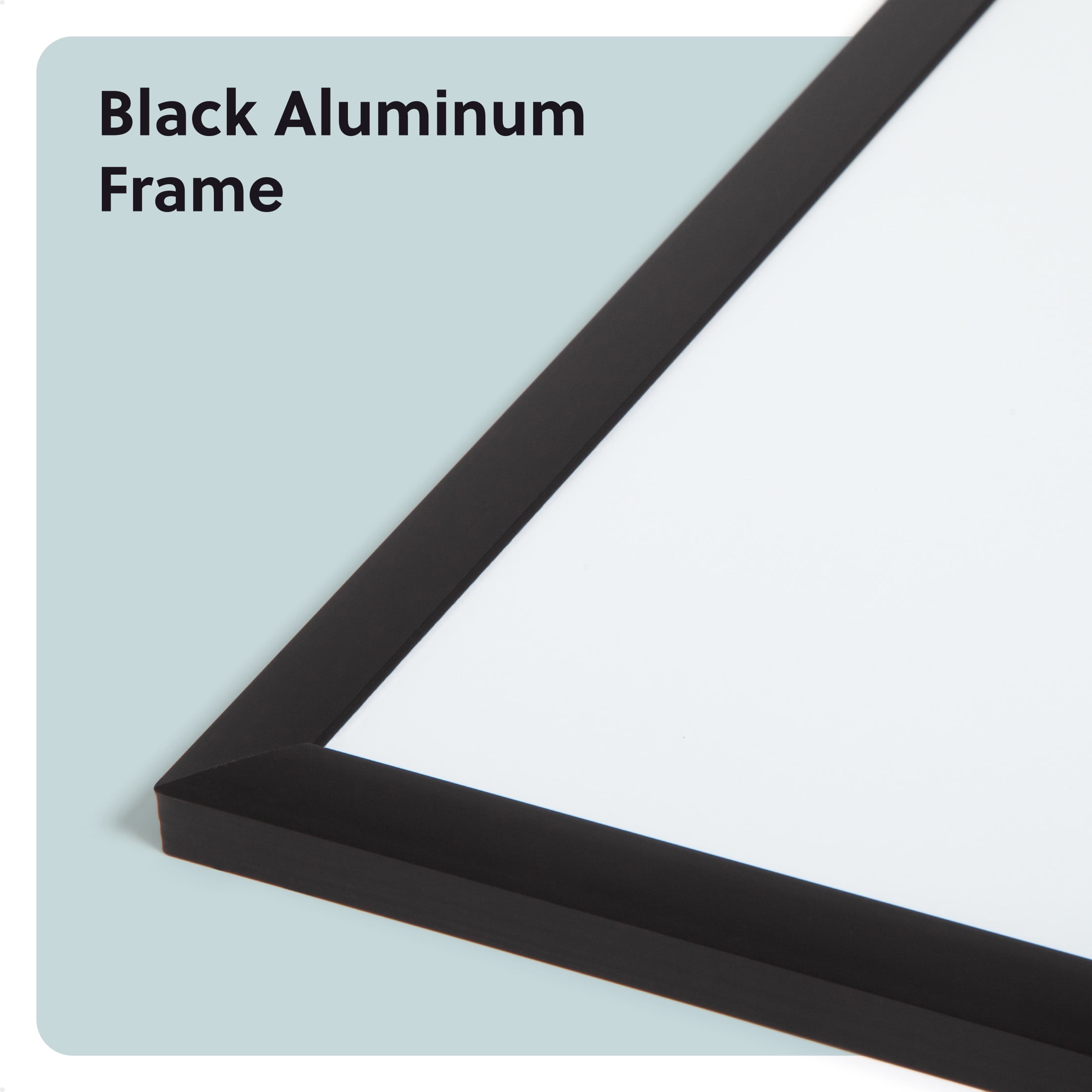 U Brands 35 x 23 in. Magnetic Dry Erase Board, Black Metal Frame, Includes 2 Magnets, Marker, Tray