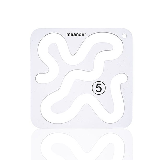 Inteprter Regla de diseño hueco para acolchado, máquina de coser portátil, plantillas de posicionamiento acrílico, accesorios para manualidades DIY, Type3 NO3 Inteprter HA011139-10