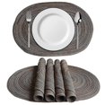 thumbnail image 1 of Oval Placemats Washable Placemats For Kitchen Table, 19.6 X 13.7 Inch (green, Brown, Grey, Yellow), 1 of 3