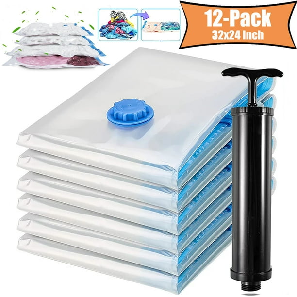 Vacuum Storage Bags with Pump, 12 Pack Space Saver Bag, Vacuum Sealer