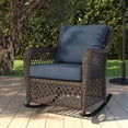 thumbnail image 1 of HOMETRENDS Belmont Steel Outdoor Rocking Chair with Cushions, Navy, 1 of 9