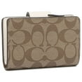 thumbnail image 4 of COACH Medium Corner Zip Wallet In Signature Canvas, Chalk, 4 of 6