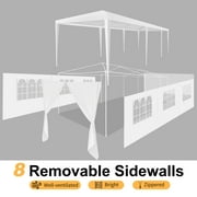 COBIZI 10x30 Party Canopy Tent with 8 Removable Sidewalls, Waterproof Outdoor Shelter for Weddings and Events, White