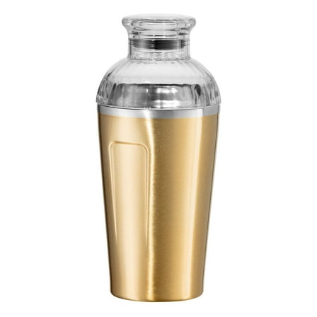 Groove Double Wall SS Cocktail Shaker (500 ml, 17 oz)