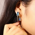 thumbnail image 2 of Alexcraft Stud Earrings Set for Women, for Multiple Piercing 14K Gold Plated Studs Earrings and Zirconia Earrings Set, Small Huggie 925 Sterling Silver Post Hoop Chain Earrings Set, 2 of 7