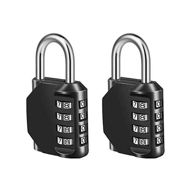 2pcs 4-digit Combination Padlock, Suitable For Sports Lockers, Fences, Tool Boxes And Buckle Cabinets
