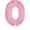 Metallic Pink Sparkle, variant on PMU Number Zero Shape 38 Inch Metallic Blue Sparkle Mylar Balloon Pkg/1