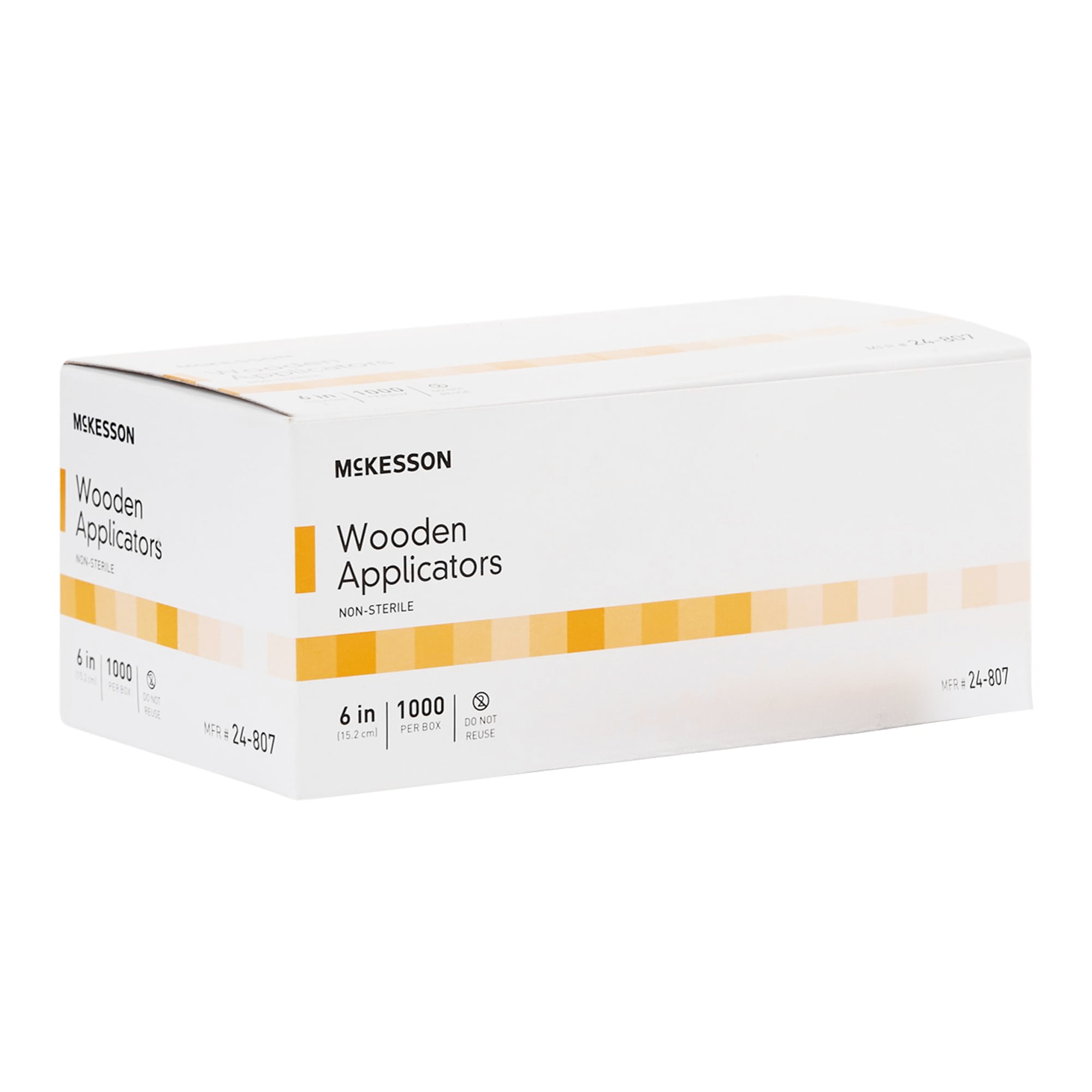 McKesson Wooden Applicator Sticks, Non-Sterile - Single Use, 6 in Long, 1000 Count, 20 Packs, 20000 Total
