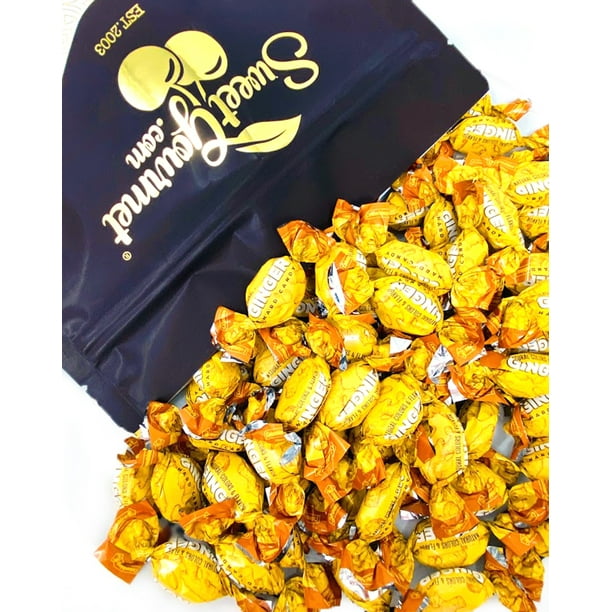 SweetGourmet All Natural Ginger Drops Hard Candy 2 Pounds