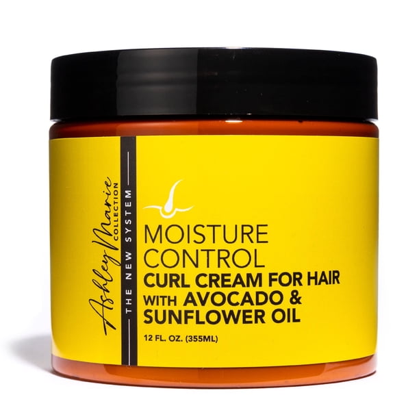 The Hair Diagram - Ashley Marie Crema para rizos con control de humedad con aguacate y aceite de girasol - Ingredientes naturales - Crema para peinar el cabello rizado antiencrespamiento - Color - S