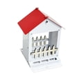 thumbnail image 2 of Comedero para pájaros, estación de alimentación para pájaros con techo, comedero para colibríes en forma de casa, comedero para pájaros salvajes para, 2 of 7
