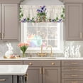thumbnail image 5 of Valance Curtains for Kitchen Windows Easter Rabbit Rustic Butterfly Bee Rod Pocket Valance Pastoral Flower Leaf Linen Short Window Curtain Topper for Bedroom Living Room Bathroom 42x12in,1&nbsp;Panel, 5 of 9