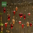 thumbnail image 4 of Colgante de linterna pintada de Navidad Colgante de árbol de Navidad Decoración navideña para ventana de centro comercial, 4 of 5