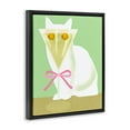 thumbnail image 3 of Stupell Industries Cat with Martini Olive Eyes Black Framed Floater Canvas Wall Art design by Lil' Rue, 31 x 25, 3 of 9