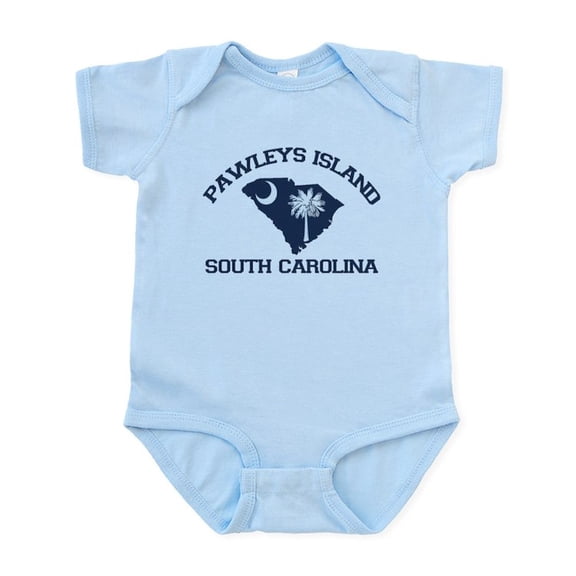 CafePress - Pawleys Island SC Map Design Infant Bodysuit - Baby Light Bodysuit, Size Newborn - 24 Months