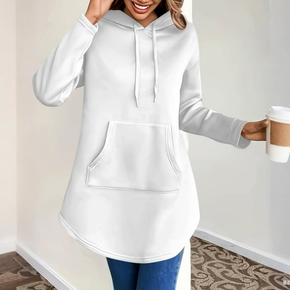 Karight Women Hoodies Dress Long Sweatshirts Dress Raglan Sleeves Oversized Sweatshirts with Pocket Fall Winter Trendy