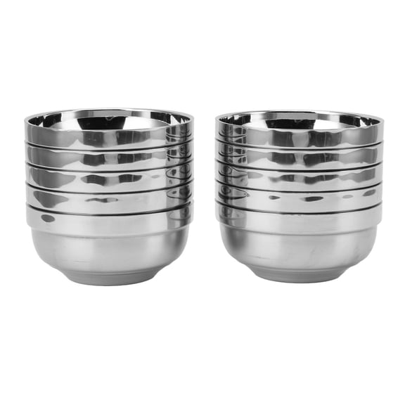 Suodoka 10‑Pack Double‑Walled 304 Stainless Steel Insulated Bowls – Durable, Versatile Soup & Snack Bowls for Home, School, and Kids