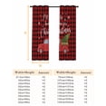 thumbnail image 6 of Fsddascl Red Plaid Christmas Blackout Curtains for Bedroom/Living Room, Thermal Insulated Kitchen Curtains, Truck Xmas Tree Snowflake Pastoral Grommet Darkening Window Treatment Drapes 52"x72"x2, 6 of 6