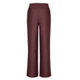 thumbnail image 5 of Womens Linen Pants High Waisted Palazzo Trousers Wide Leg Casual Cozy Lounge Pants Travel Trouser with Pockets Ladies Comfy Plus Size 2026 Trendy Outfits Lightweight Cute Fashion Dressy Clothes, 5 of 6