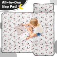 thumbnail image 4 of Cow and Strawberry White Pattern Teens Toddler Nap Mat with Pillow, Sleeping Mat Bag for Preschool Daycare 51"x22", 4 of 6