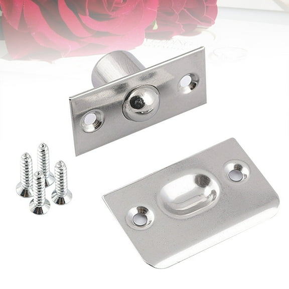 Soimiss 2Pcs Solid Stainless Steel Ball Catch Closet Door Hardware with Smooth Spring