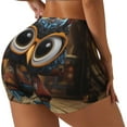 thumbnail image 1 of Fotbe Quirky Owl With Glasses Shorts Sin Costuras – Shorts Deportivos de Cintura Alta para Mujer, Elásticos para Gimnasio, Yoga, Running o Ciclismo-Medium, 1 of 8