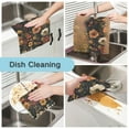 thumbnail image 2 of Yayeee 6 Pack Kitchen Dish Cloths for Washing Dishes Soft Absorbent Microfiber Towels, Dark Floral Pattern, 2 of 9