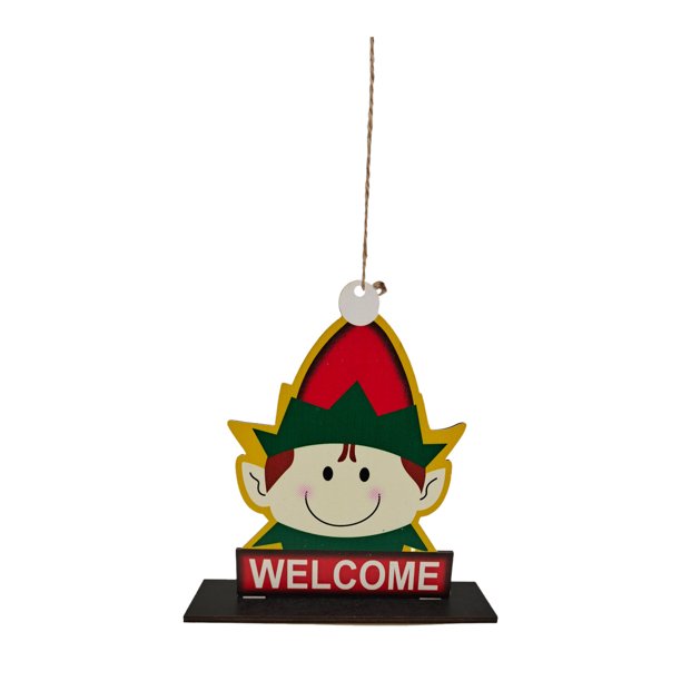 Navidad madera pintada anciano muñeco de nieve árbol de Navidad colgante decoración de Navidad Wmkox8yii fhajkh5560