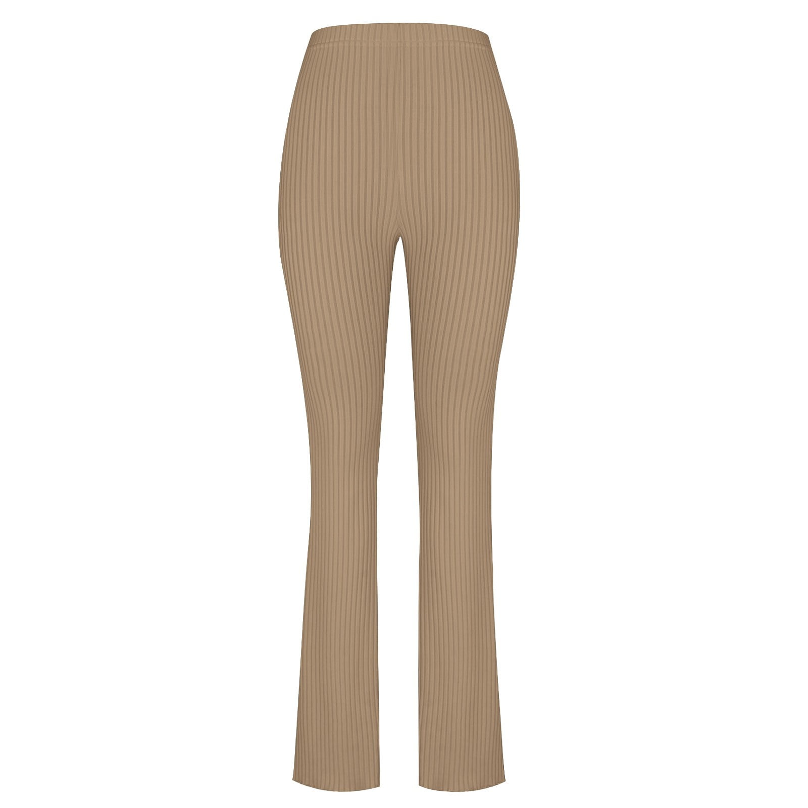JWZUY Flare Pant Ribbed Knit Pants for Women Bootcut High