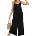 thumbnail image 6 of PRETTYGARDEN Women's Summer One Piece Jumpsuits 2025 Casual Spaghetti Strap Loose Wide Leg Long Pant Rompers With Pockets, 6 of 6