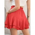 thumbnail image 5 of Cueply Womens Shorts Flowy Mini Tennis Skirt Ruffle Tiered Skorts Running Workout Sports Shorts, 5 of 6